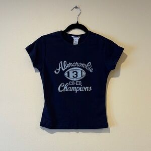 Abercrombie & Fitch Navy Graphic Tee